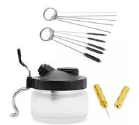 ABEST, set di 4 pezzi per la pulizia dell'aerografo, con spazzole e aghi