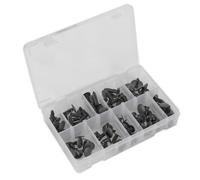Abete Clip Assortimento - Confezione Di 100 - Sealey TCFT100AS Nuovo