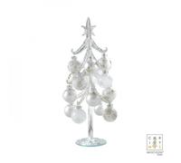 Abete Natale in vetro Mascagni con palle h 26 cm C3054