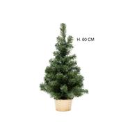 Abete Natalizio Con Vaso Colore Oro In Plastica H60 cm Idea Regalo Omniacasa