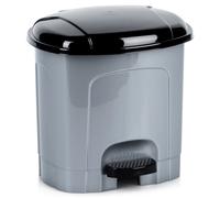 Abfalleimer mit Pedal, Kunststoff, grau, 3 l