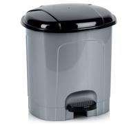 Abfalleimer mit Pedal, Kunststoff, grau, 5,5 l