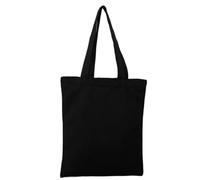 ABFJHFK borsa tela Canvas Bags Grocery Shopper Bag Foldable Folding Pocket Tote Portable Shoulder Handbags Shopping(Black,31x36cm)