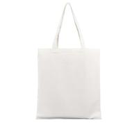ABFJHFK borsa tela Canvas Bags Grocery Shopper Bag Foldable Folding Pocket Tote Portable Shoulder Handbags Shopping(White,35x40cm)