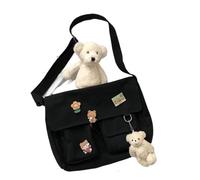 ABFJHFK borsa tela Women Simple Messenger Bag Casual Satchel Ladies Handbags Shoulder Pouch Girls Sweet Printed Canvas Cross School Bags(Color1)