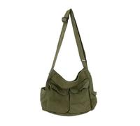ABFJHFK borsa tela Women's School Messenger Bags For Women Shoulder Ladies Designer Handbag Solid Large Capacity Casual Canvas Female(Green)
