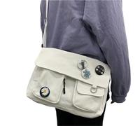 ABFJHFK borsa tela Youth Canvas Diagonal Crossbody Bag Casual Version Ladies Large Capacity Shoulder Bags Solid Color Women Messenger(Color4)