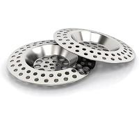 ABFLUSSHELD Filtro per scarichi in acciaio inox - Filtro per lavello di alta qualità - Filtro flessibile per capelli per doccia - Filtro per lavello o doccia - Filtro per scarichi (2 pezzi)