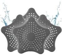 ABFLUSSHELD Filtro universale per scarichi in silicone - 3+1 filtri liberi per capelli - filtro per doccia con raccoglitore di capelli - filtro di scarico per doccia, lavabo, vasca da bagno e cucina