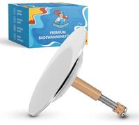 ABFLUSSHELD Tappo da bagno 72 mm - Tappo da bagno con vite regolabile - Tappo da bagno di alta qualità - Tappo di scarico da bagno - Inossidabile e sigillato