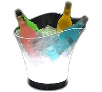 ABGRC Moda 5.5 L/185.99 Secchio di ghiaccio, multifunzionale Chilling Birra Champagne Container, Luminescente LED Modalità batteria Clear Ice Secchi congelati