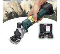 ABGRC Tosatrice Elettrica Professionale a Batteria da 320 W per Pecore, Bovini e Animali da Fattoria - Tritacapelli per Pelo di Animali - Verde