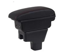 ABHAI Misura for scatola bracciolo Suzuki SX4 for accessori bracciolo auto Suzuki Sx4 scatola portaoggetti parti dettaglio interno installazione semplice (Size : B1 Black red 3USB)