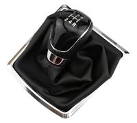 ABHBVGZFZT Pomello Del Cambio Per Ford Per Focus 2 MK2 2005-2011 Per Fiesta Per Kuga 2008-2012 Pomello Cambio A 5 6 Marce Cuffia Pelle(5 Black With Dust)