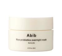 Maschera da notte gel barriera idratante con probiotici al riso Abib, maschera da notte nutriente profonda per la cura della pelle coreana, maschera per gli occhi in gel, pelle luminosa, 80ml