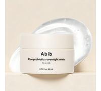 ABIB Maschera Notturna Riparatrice Idratante e Nutriente con Riso Fermentato e Probiotici, 1 Barattolo da 80ml, Texture in Gel con Riso Fermentato e Probiotici, Riparazione Notturna della Pelle, Masch