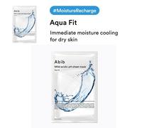 Abib Mild Acidic pH Sheet Mask 10 pezzi fogli Heartleaf Fit, Aqua Fit Korea