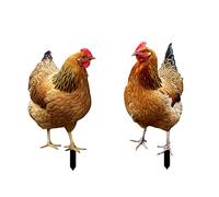 Abibiocy Chicken Garden Stake Acrylic Garden Chicken Statues Outdoor Yard Decoration Yard Art for Lawn Ornament Style1 Art