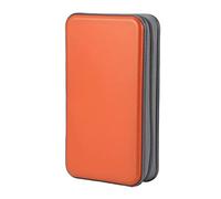 Abibiocy Porta del CD CA Case Case PATTERE Dvd Binder Dvd Organizzatore Massa di stoccaggio in plastica Rigida 80 capacità Arancione Portatile Porta Arancione