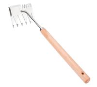 Abibiocy Strumento di diserbo dei Denti a 4 Denti a Doppio Scopo Strumento di rimozione delle Erbe infestanti con Manico in Legno sradicare diserbo per la piantagione di Giardinaggio