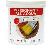 ABICHEM Impregnante All’Acqua 4 L - Protezione Profonda e Naturale per Legno Interni ed Esterni, Penetra e Nutre le Fibre del Legno, Inodore, Anti-UV e Anti-Muffa, Alta Resa (Castagno)