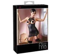 Abierta Fina - Abito Mini Seducente Scintillante (Nero) - M