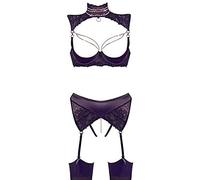 Abierta Fina Set di Sollevamento 80B/M Lingerie, Nero, Donna