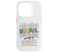 ABIGAIL Personalized Name Funny Cute Custom ABIGAIL Name Custodia per iPhone 14 Pro