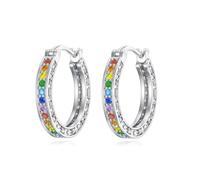 ABIGY Chakra - Orecchini a cerchio in argento Sterling 925, per Natale, compleanno, anniversario, regalo per donna, mamma, moglie, fidanzata, sorella, figlia