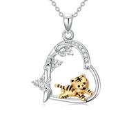 ABIGY Collana con animali in argento Sterling 925 anatra/cane/bradio/maiale/animale catena natale compleanno festa della mamma anniversario gioielli regali per madre moglie figlia sorelle