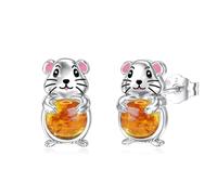 ABIGY Orecchini a forma di animale da donna, in argento Sterling 925, per Natale, compleanno, festa della mamma, anniversario, regalo per mamma, moglie, figlia, sorelle, one size, Argento sterling