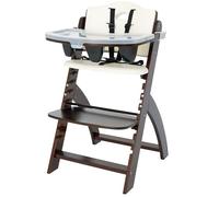 Abiie Beyond Wooden High Chair with Tray. The Perfect Adjustable Baby Highchair Solution for Your Babies and Toddlers or a.