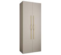 ABIKSMEBLE COMO 2 Armadio a 2 Ante - Guardaroba - Armadio Appendiabiti - Armadio Portaoggetti per Camera da Letto, Camera dei Ragazzi, Cameretta dei Bambini - 245,5x100x50cm - Cashmere, Cashmere, Oro