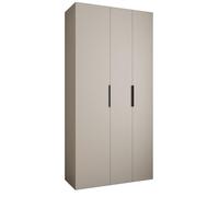 ABIKSMEBLE COMO 4 Armadio a 3 Ante - Guardaroba - Armadio Appendiabiti - Armadio Portaoggetti per Camera da Letto, Camera dei Ragazzi, Cameretta dei Bambini - 245,5x120x40cm - Cashmere, Cashmere, Nero