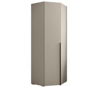 ABIKSMEBLE Inova 1 Guardaroba ad Angolo - Guardaroba con Ripiani e Barre - Mobile Contenitore - per Camera da Letto, Cameretta per Adolescenti, Ingresso - 236,7x81,7x47cm - Cashmere, Nero