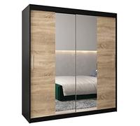 ABIKSMEBLE Tokyo 1 180 Armadio da Camera a Due Ante Scorrevoli - Armadio Moderno con Specchio, Barra e Ripiani - 180x200x62 cm (L x A x P) - Colore