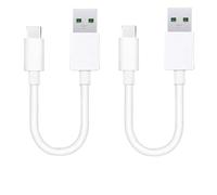 AbileneWu Confezione da 2 cavi di ricarica rapida di tipo C, cavo di ricarica da USB-C a tipo C per Oppo Reno/Find X/Realme, Super Flash Charge e sincronizzazione dati, cavo corto da 0,25 m