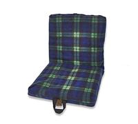 Ability Superstore - Cuscino doppio con rivestimento in pile con motivo scozzese, colore scuro