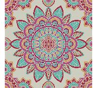 Abillyn - Kit per ricamo a punto croce, motivo mandala bohemien con motivo stampato (Mandala)