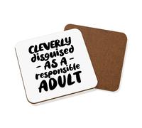 Abilmente Disguised come Un Responsabile Adulti Sottobicchiere Sarcastica
