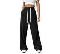 ABINGOO Pantaloni Sportivi Donna Dritti con Tasche e Coulisse Jogger Leggeri per Correre Jogging Fitness Sport Yoga