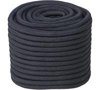 Abio Corda da 10 mm, 5 m, colore nero, corda da muratore, corda in nylon, per attività all'aperto, per l'esercito tedesco, per tenda, fune di tensione, corda da barca, corda di nylon nera, 10 mm/5 m