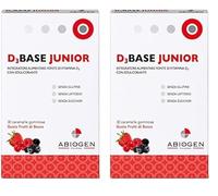 Abiogen Pharma Integratore D3 Base Junior, Frutti Bosco, 30 Caramelle gommose (Confezione da 2)
