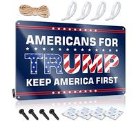 Abipuir Americans for Trump Keep America First! Targa in latta Trump in casa cartelli per bar cartelli fantastici per camera da letto (colore: colore, dimensioni: 20 x 30 cm)
