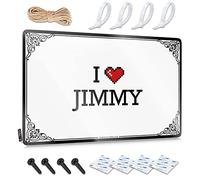 Abipuir Cartelli per garage I Love Jimmy cartello in latta bar decorazione da parete decorazione per portico esterno (colore: colore, dimensioni: 20 x 30 cm)