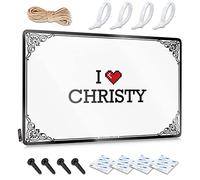 Abipuir Cartello decorativo con scritta "I Love Christy" in latta per camera dei ragazzi, decorazione per bar (colore: colore, dimensioni: 30 x 40 cm)
