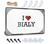 Abipuir Divertenti cartelli bar per casa bar I Love Bialy cartello in latta per stanza roba fresca per la tua stanza (colore: colore, dimensioni: 20 x 30 cm)