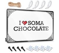 Abipuir Targhe divertenti per gli uomini I Love Soma, targa in latta color cioccolato, decorazione per la casa, decorazione da parete per il cortile (colore: colore, dimensioni: 30 x 40 cm)
