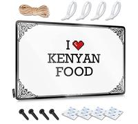 Abipuir Titos Bar Sign I Love Kenyan Food Targa in latta divertente regalo marito cartelli in latta (colore: colore, dimensioni: 20 x 30 cm)