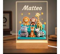 ABirdon Lampada Personalizzata con Nome Lampada Notturna Cameretta per Bambini e Bambine, 7 Colori, Idea Regalo Natale o Battesimo per Neonati, Bambini e Nipotine
